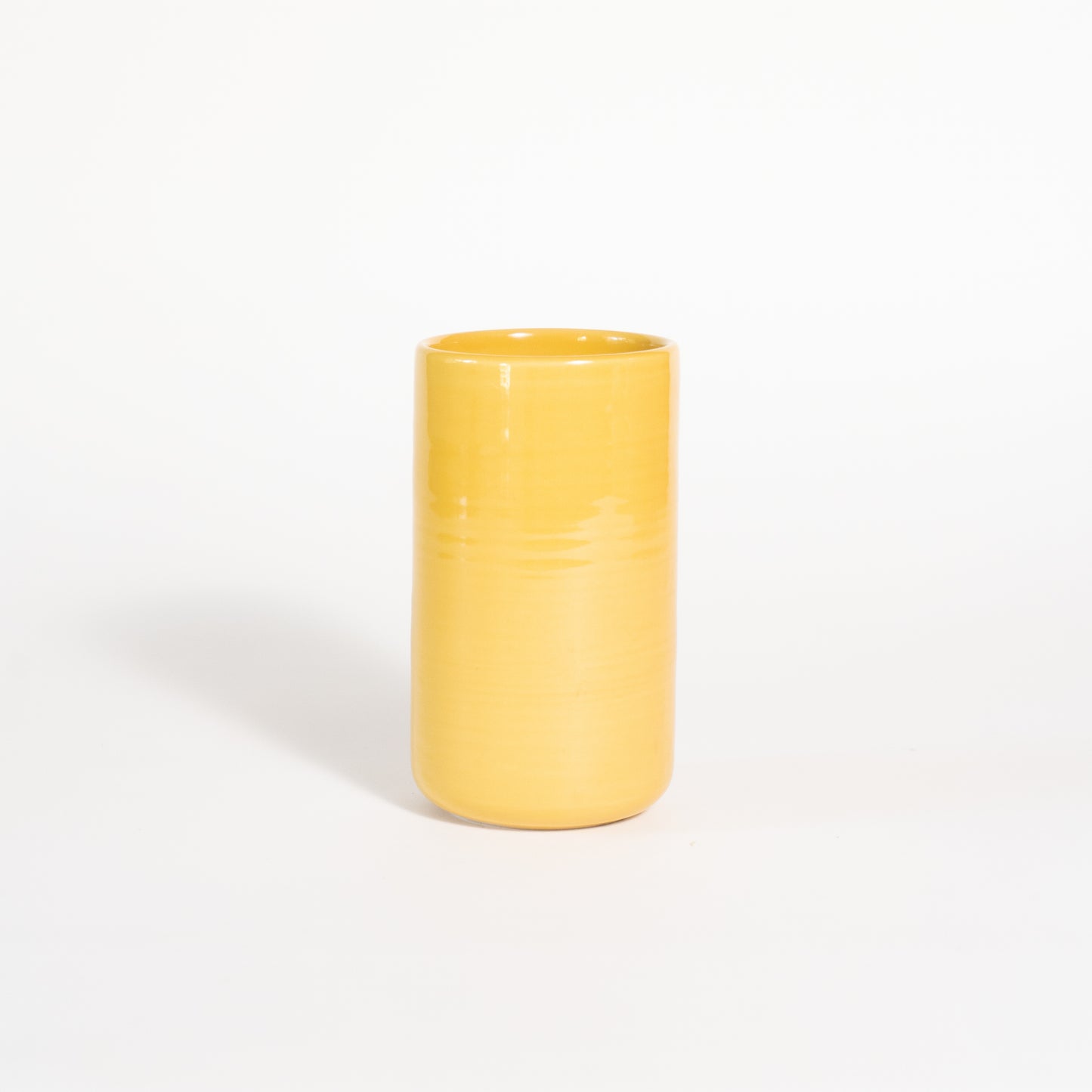 Cylindrical Yellow Vase