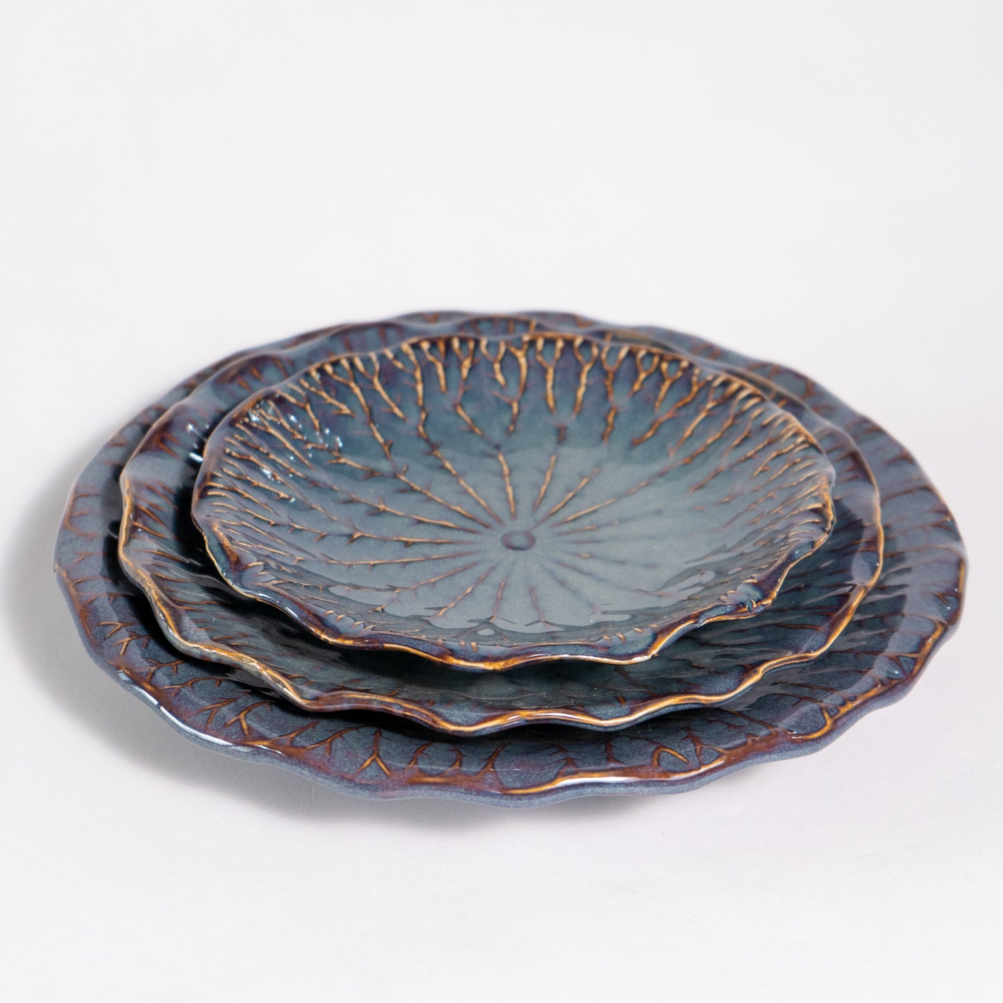 Lotus Leaf shaped platter (Set of 3)