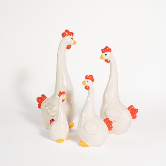 Ceramic Hen Family