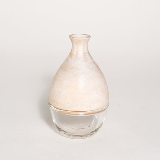 Oval Wood Vase