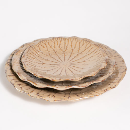 Lotus Leaf shaped platter (Set of 3)